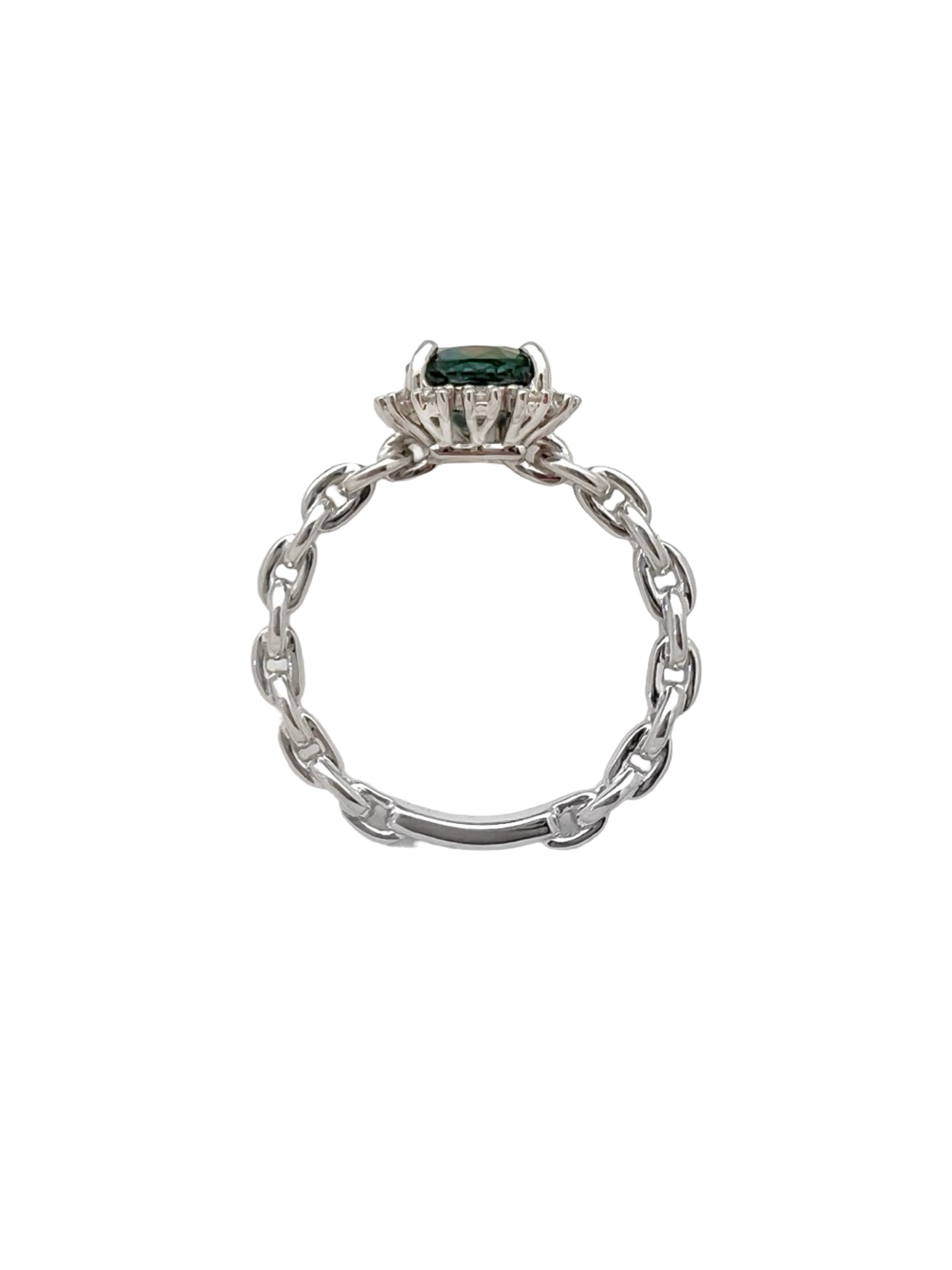 1.70 Carats Ceylon Sapphire Heat (Certified) & 0.25 Carats Diamonds VS2 Set In 14K Gold Ring