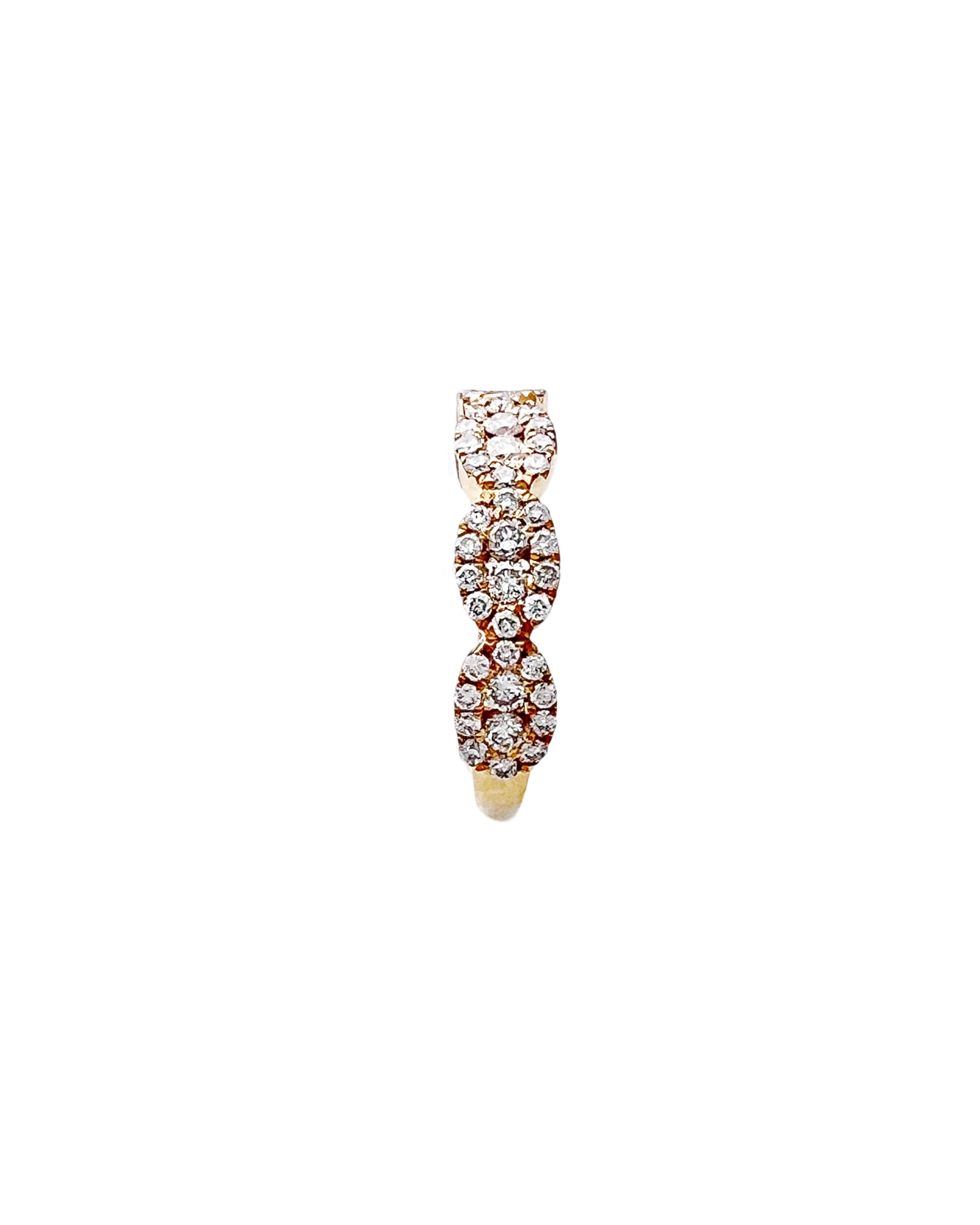 0.85 Carats Diamonds VS2 Set In 14 Karat Yellow Gold Ring