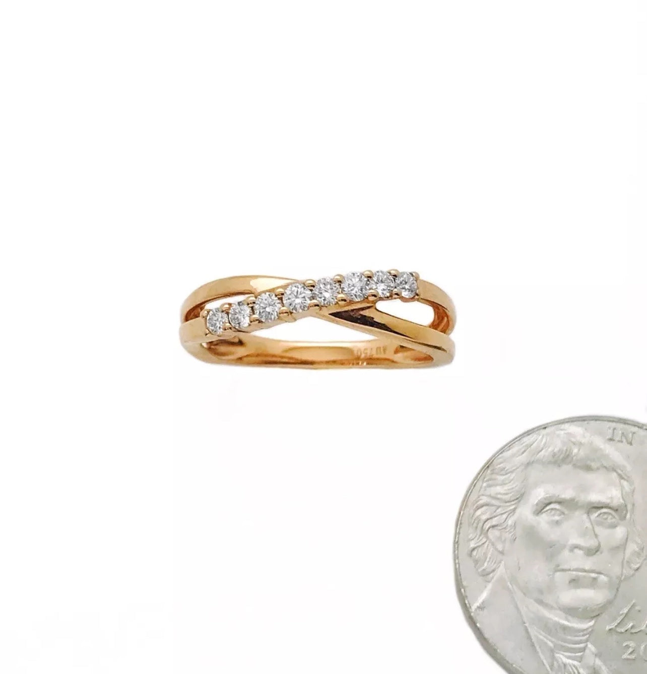 0.30 Total Carat Weight Diamonds 18K Rose Gold Ring