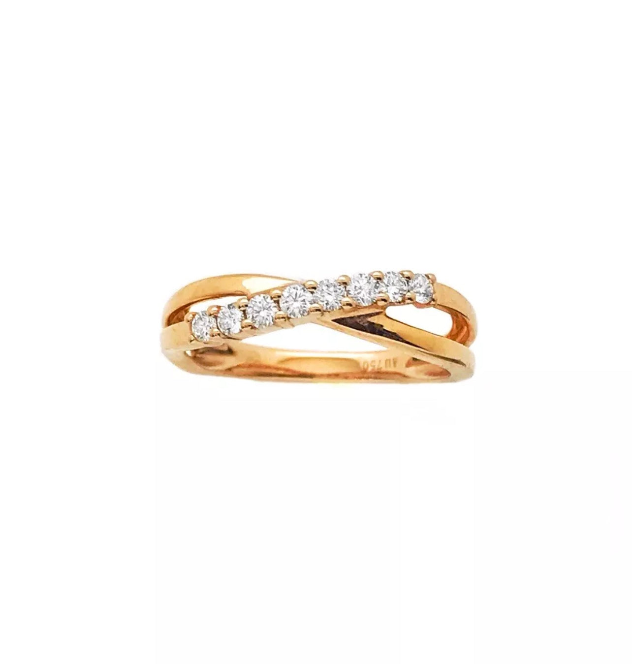 0.30 Total Carat Weight Diamonds 18K Rose Gold Ring