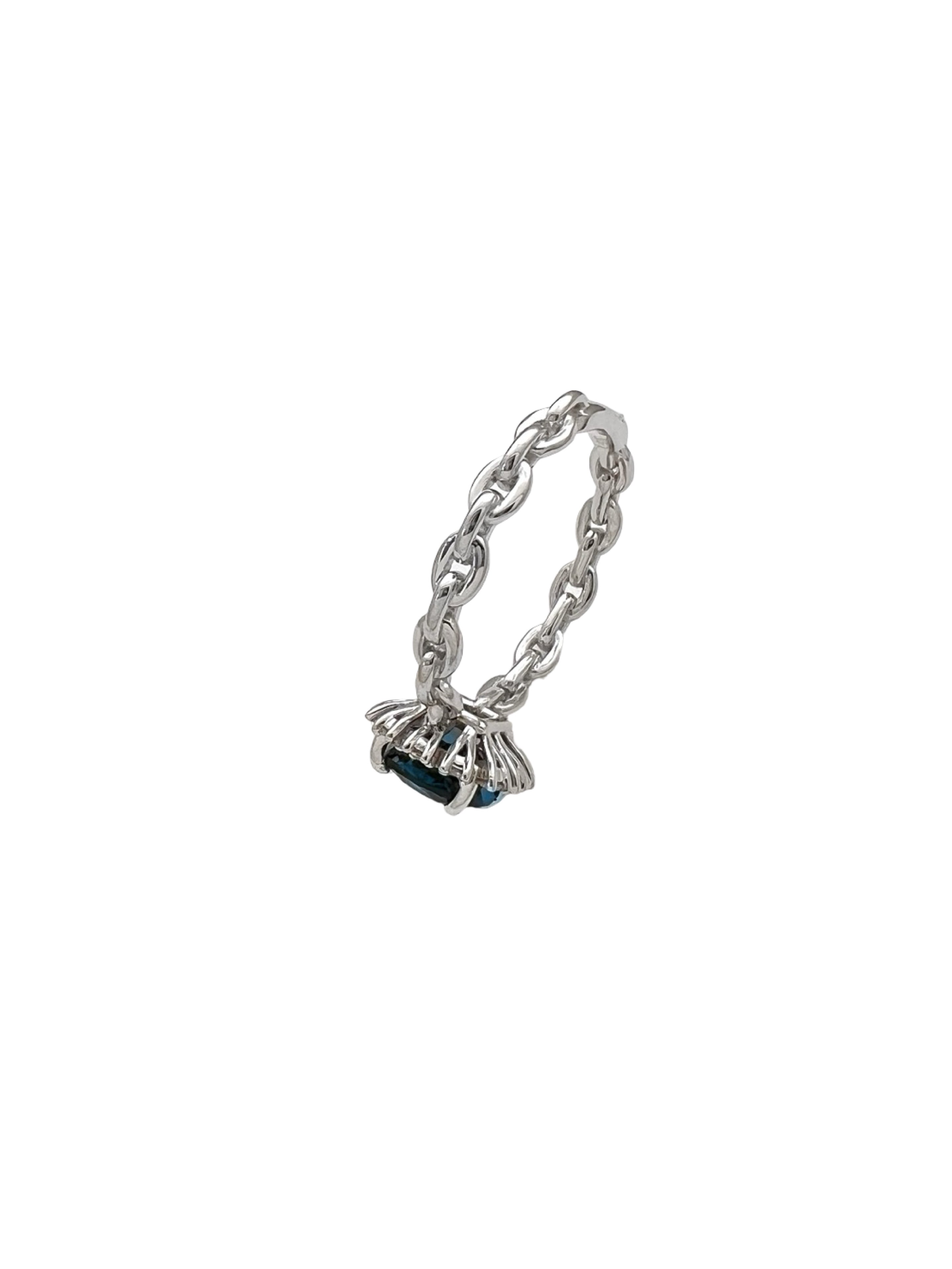 1.70 Carats Ceylon Sapphire Heat (Certified) & 0.25 Carats Diamonds VS2 Set In 14K Gold Ring
