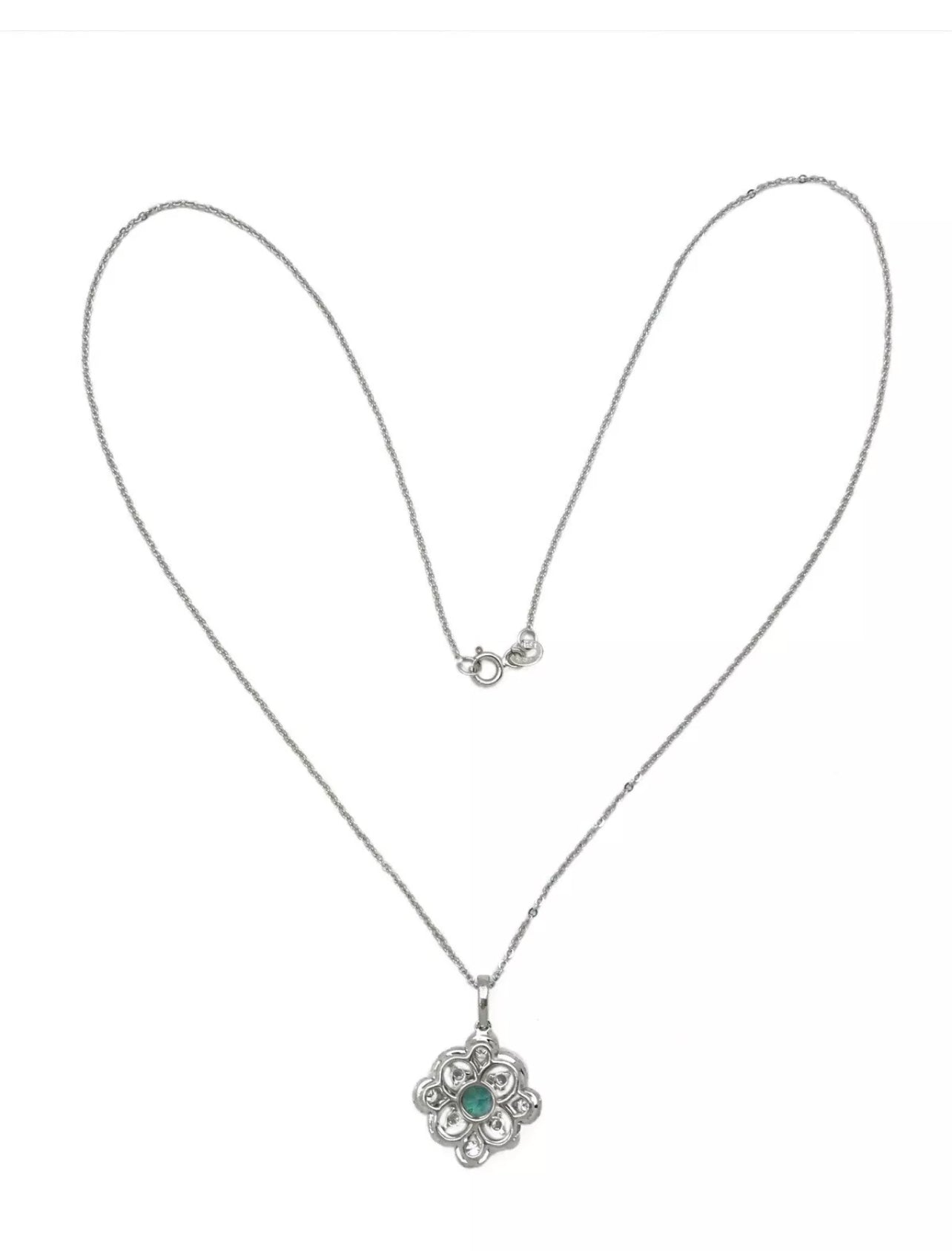 1.14 Carats Alexandrite W/ 1.00 Carats Diamonds (GIA Cert) 18K White Gold