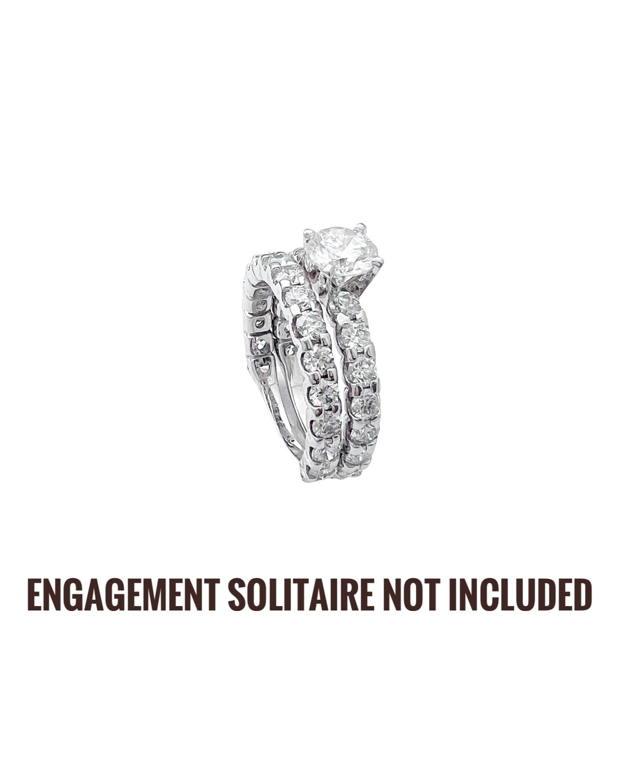 2.04 Carats Diamonds VS2 Set in 14 Karat White Gold Ring