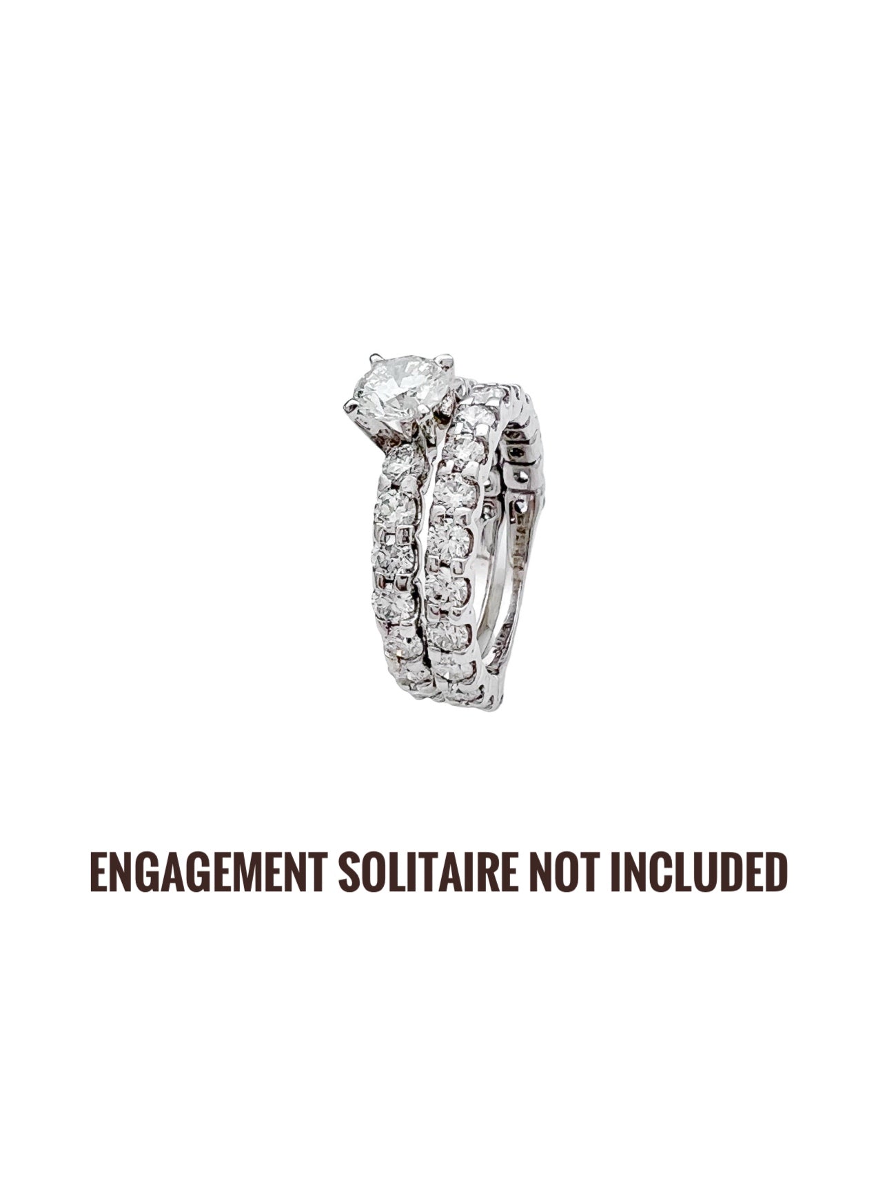 2.04 Carats Diamonds VS2 Set in 14 Karat White Gold Ring
