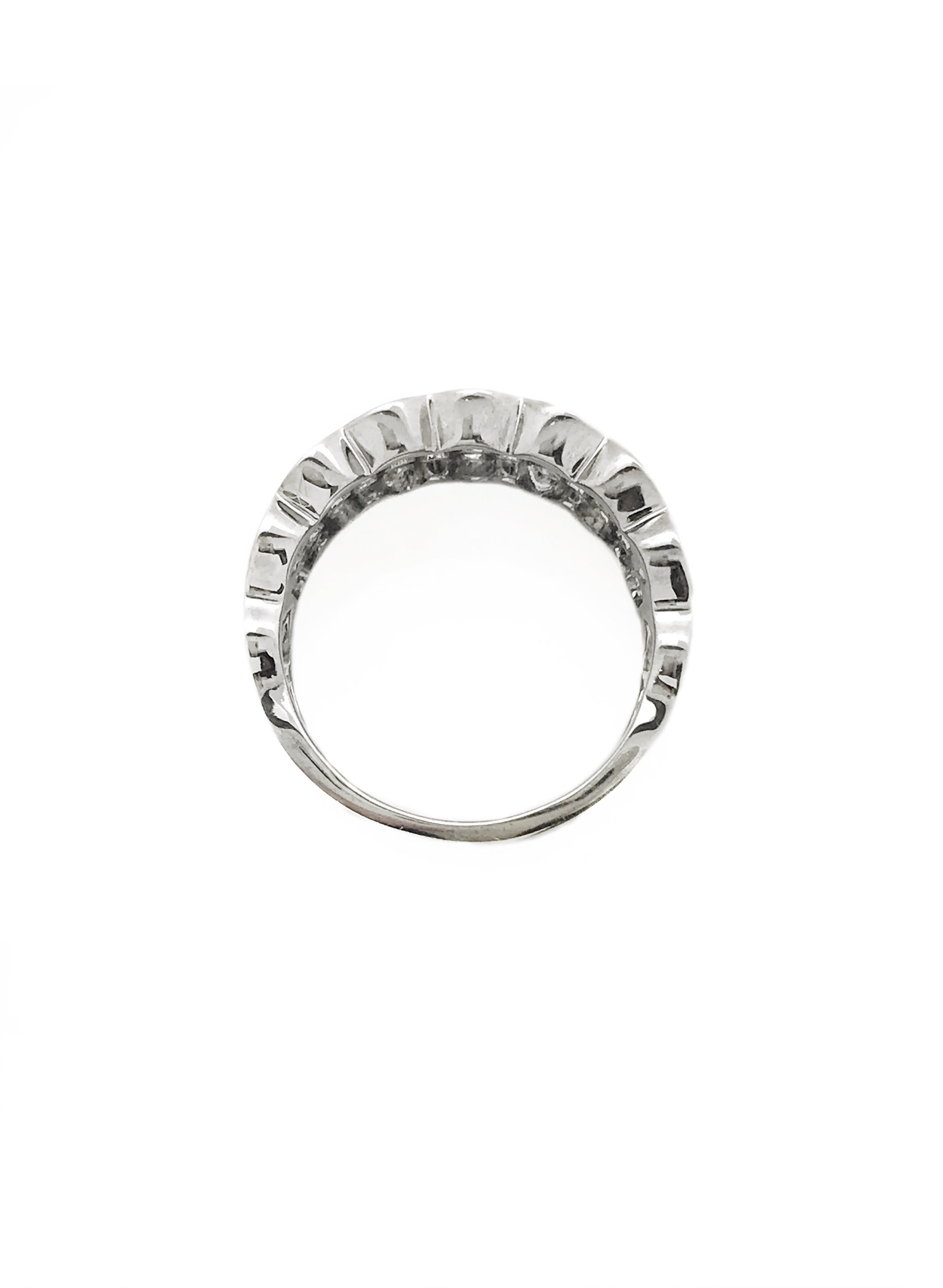 2.85 Total Carat Weight Diamonds 14K White Gold Anniversary-Engagement Ring