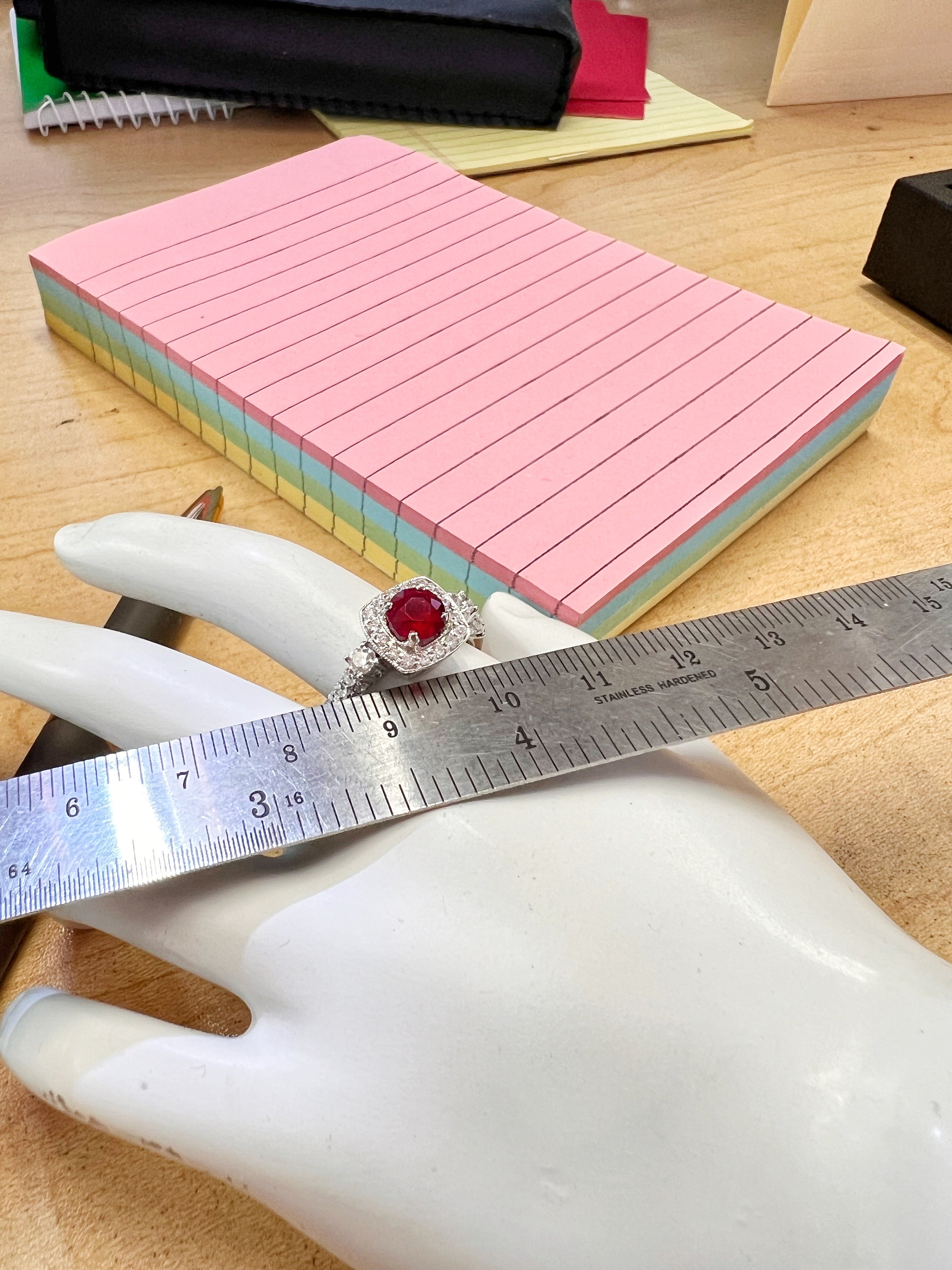 1.044Cts Ruby Mozambique (Certified) & 1.01 Cts Diamonds 14K White Gold Ring